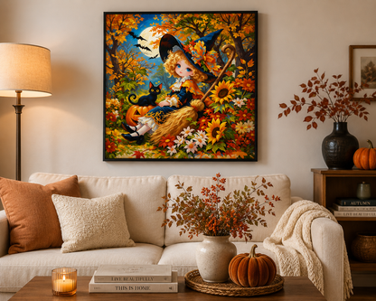 Halloween Witch Diamond Painting Kit-11.8" x 11.8"