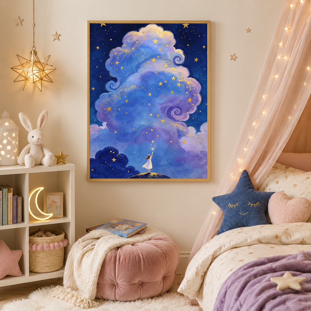 Dreamy Star Cloud Wall Art ⭐HX08-11.8"x 15.7&