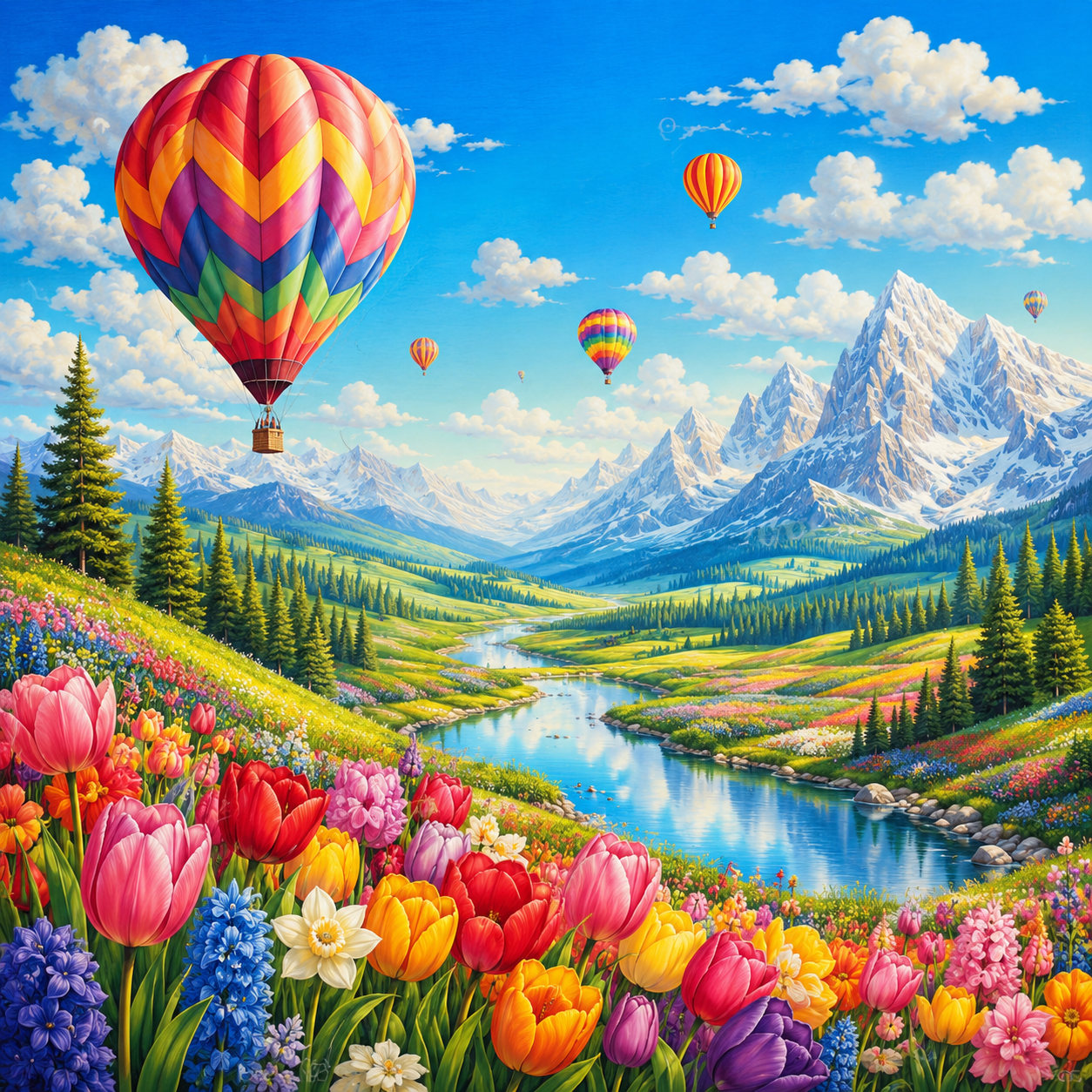 Hot Air Balloon Alpine Valley