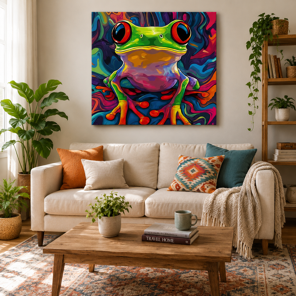 Colorful Frog Wall Art DW25-11.8"x 15.7&