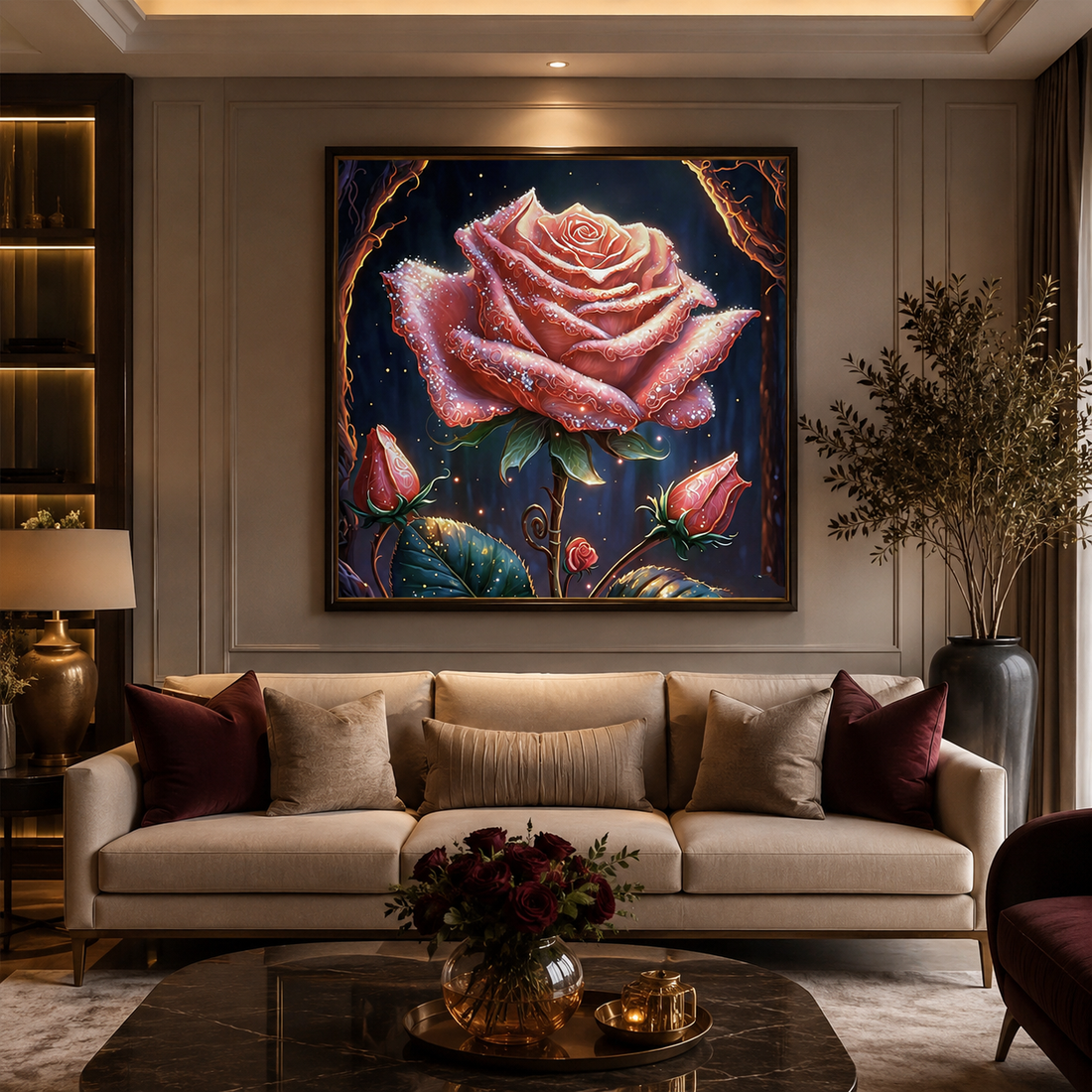 Romantic Floral Canvas Decor HH09—11.8&