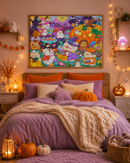Cute Halloween Diamond Painting Kit-11.8" x 15.7"
