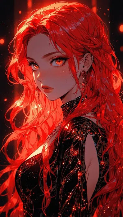 Crimson Flame Goddess Fantasy