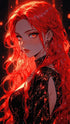 Crimson Flame Goddess Fantasy