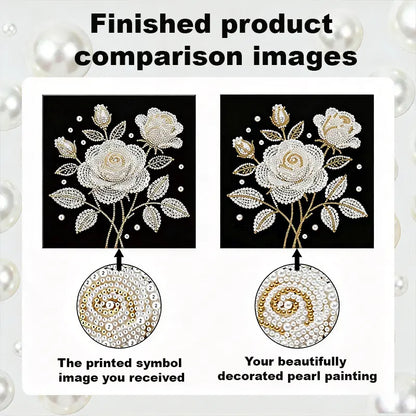 Rose Pearl Diamond Art Kit - 9.84" x 9.84"