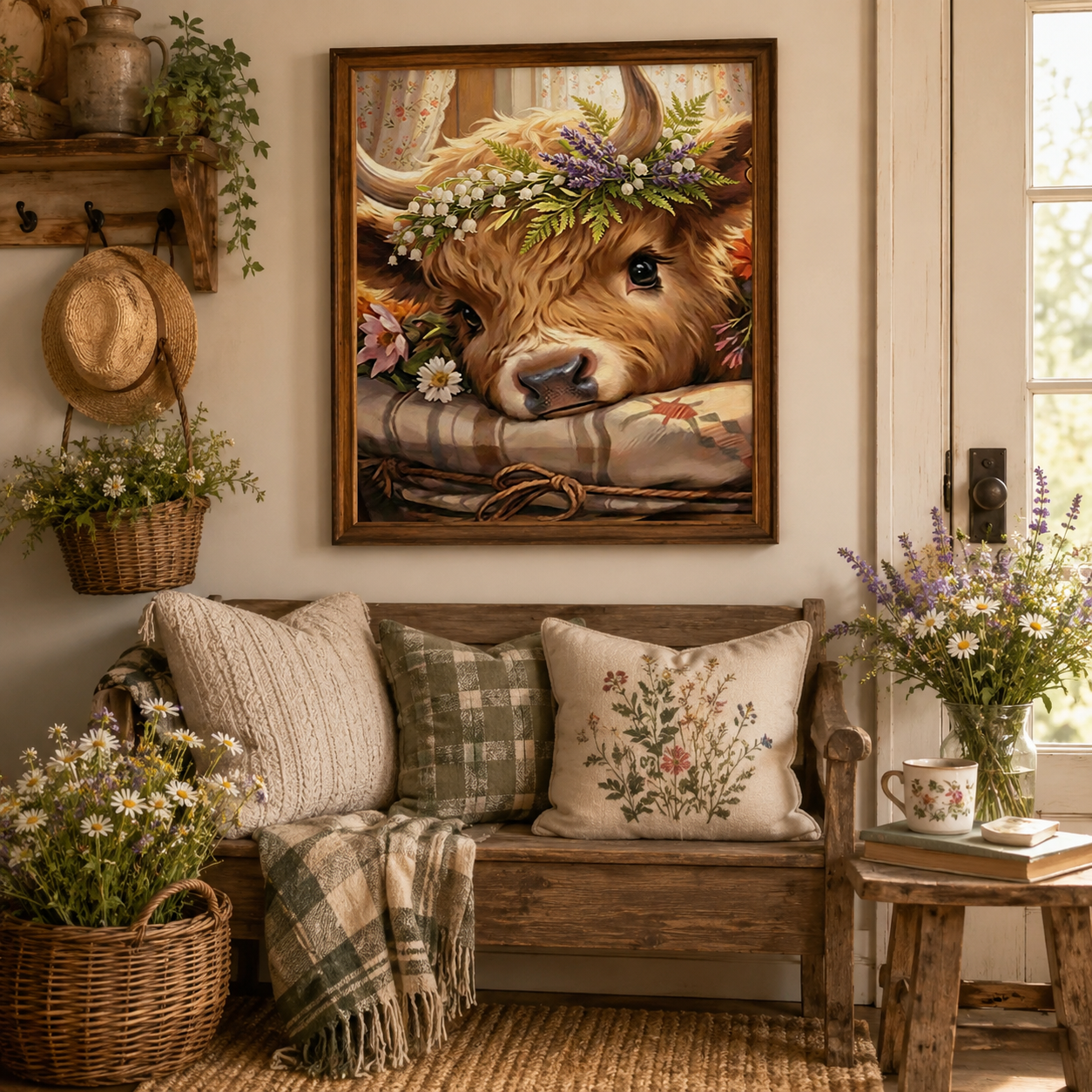 Sweet Highland Calf Wall Art DW10-11.8"x 15.7&