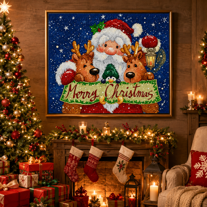 Merry Christmas Diamond Painting Kit-11.8" x 15.7"