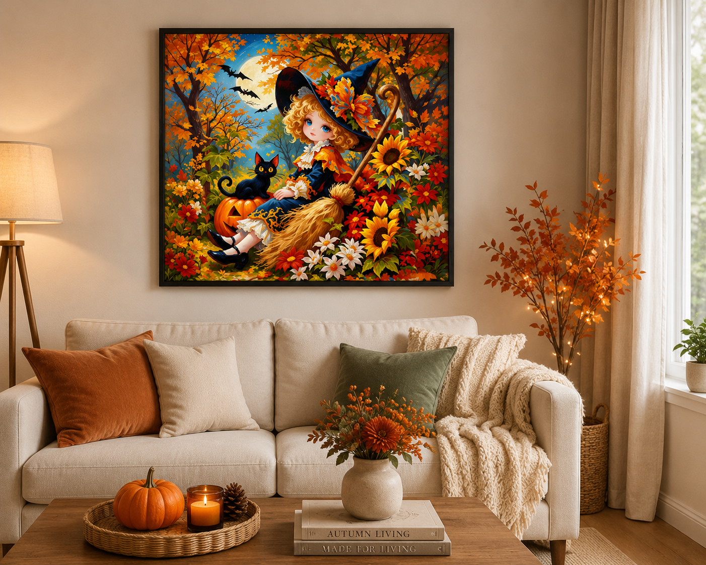 Halloween Witch Diamond Painting Kit-11.8" x 11.8"