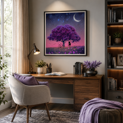Purple Moon Tree Wall Art FJ29-11.8&