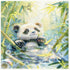 Cute Baby Panda in Bamboo Forest