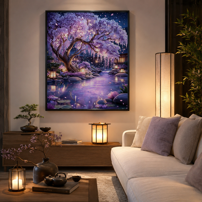 Enchanted Sakura Pond Wall Art FJ12-11.8"x 15.7&
