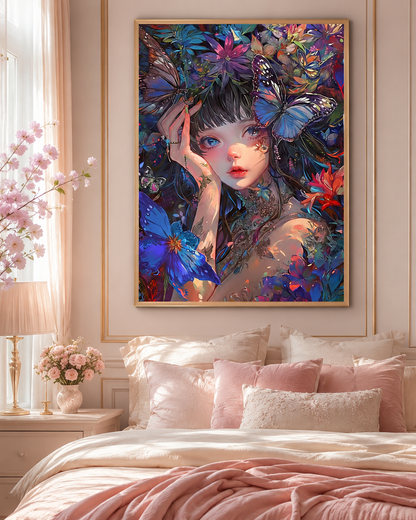 Enchanted Butterfly Garden Girl Wall Art 🦋