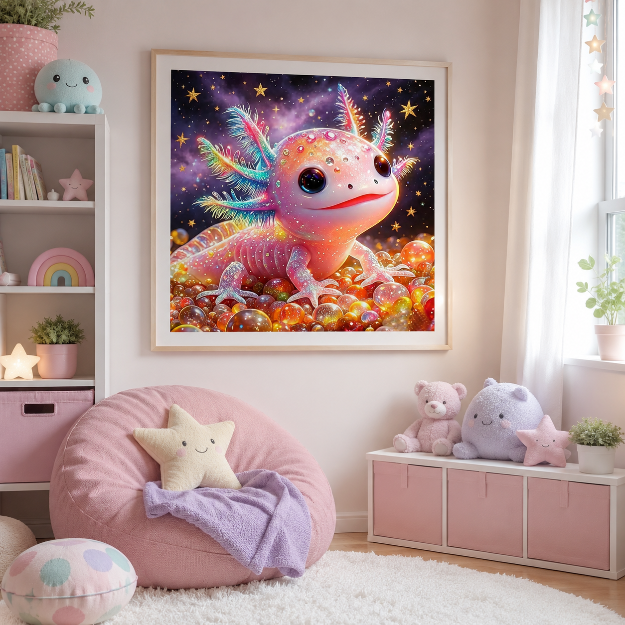 Magical Axolotl Wall Art DW14-11.8&