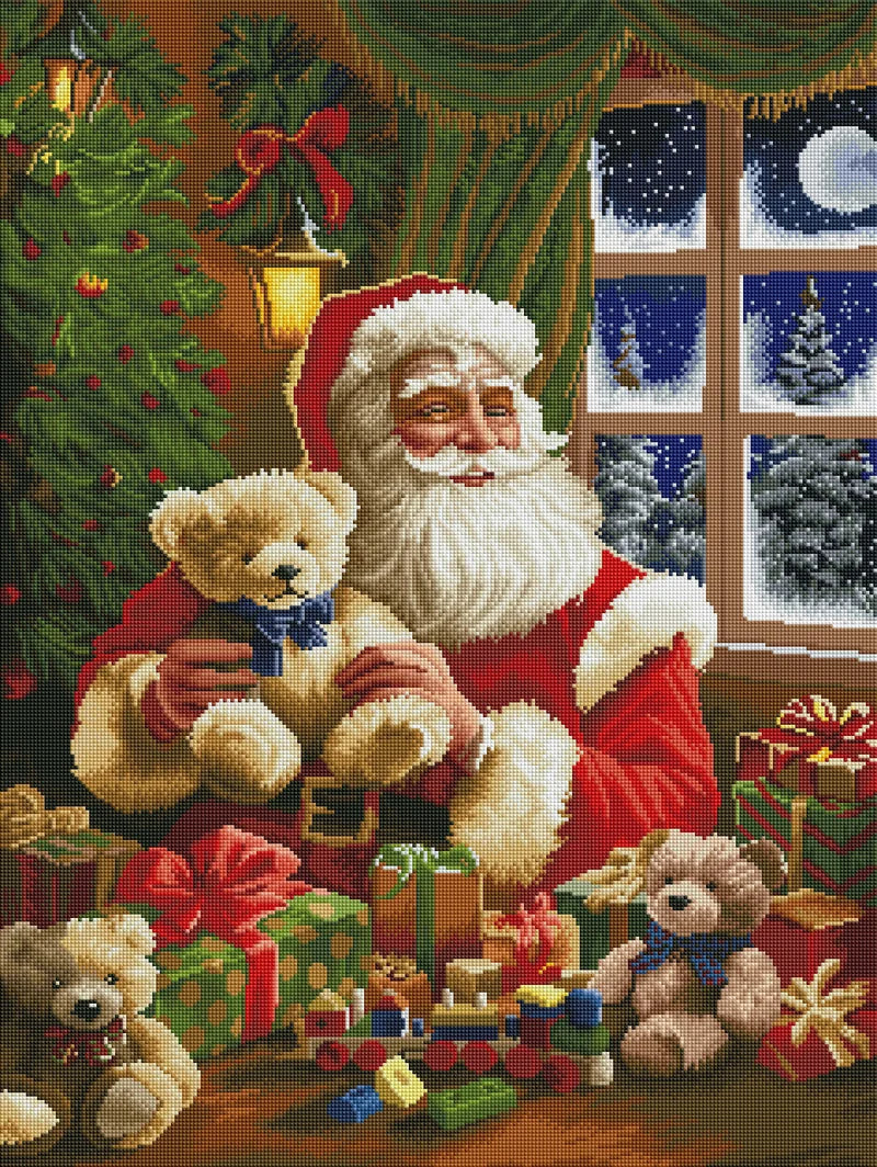 Santa Claus &amp; Teddy Bears Diamond Painting Kit-11.8" x 15.7"