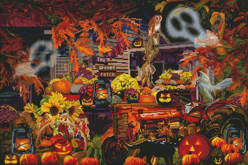 🎃 Spooky Pumpkin Patch Diamond Painting-15.7"x11.8"