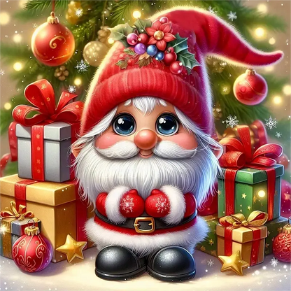 Christmas Gnome Diamond Painting Kit-11.8" x 11.8"