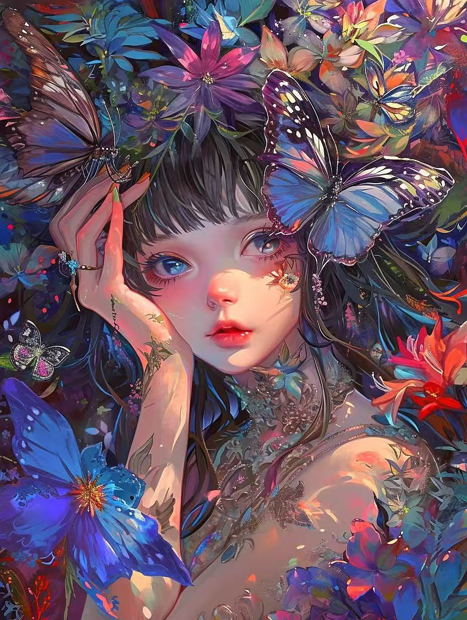 Enchanted Butterfly Garden Girl 