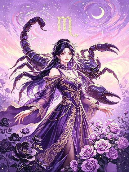 12 Zodiac Goddess Diamond Painting Kits – Fantasy Constellation DIY Crystal Wall Art