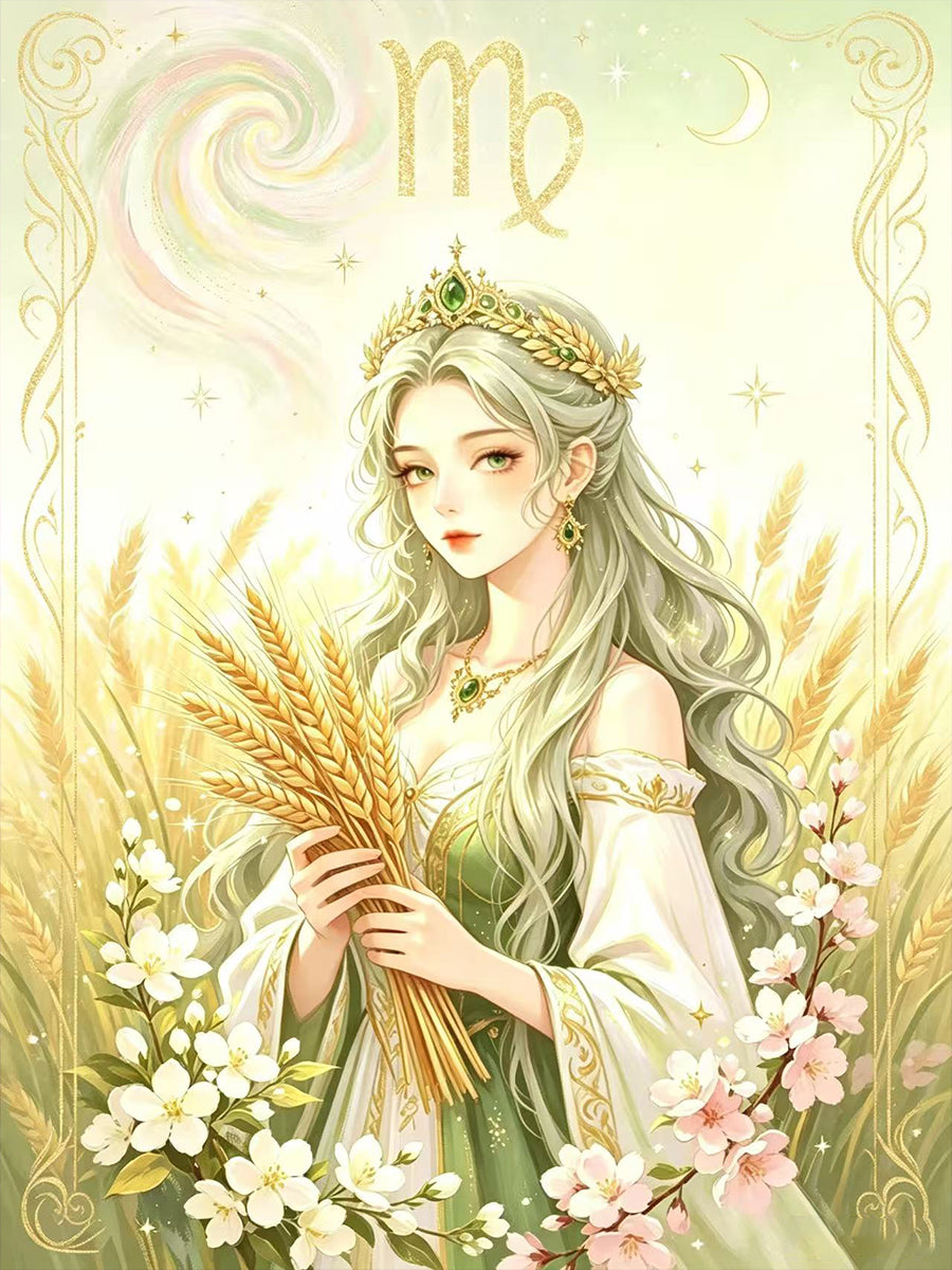 12 Zodiac Goddess Diamond Painting Kits – Fantasy Constellation DIY Crystal Wall Art