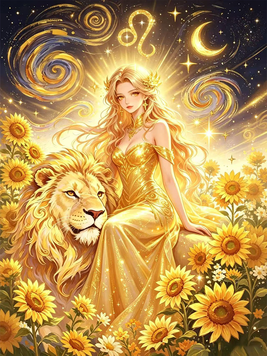 12 Zodiac Goddess Diamond Painting Kits – Fantasy Constellation DIY Crystal Wall Art