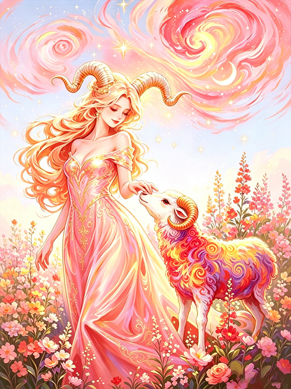 12 Zodiac Goddess Diamond Painting Kits – Fantasy Constellation DIY Crystal Wall Art