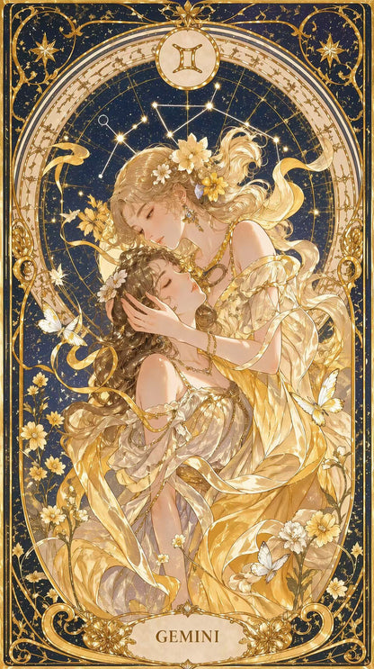 12 Zodiac Art Nouveau Diamond Painting Kits – Celestial Goddess Astrology Wall Art