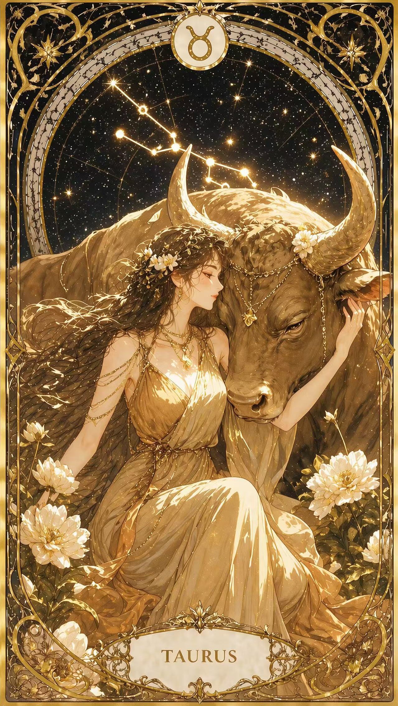12 Zodiac Art Nouveau Diamond Painting Kits – Celestial Goddess Astrology Wall Art