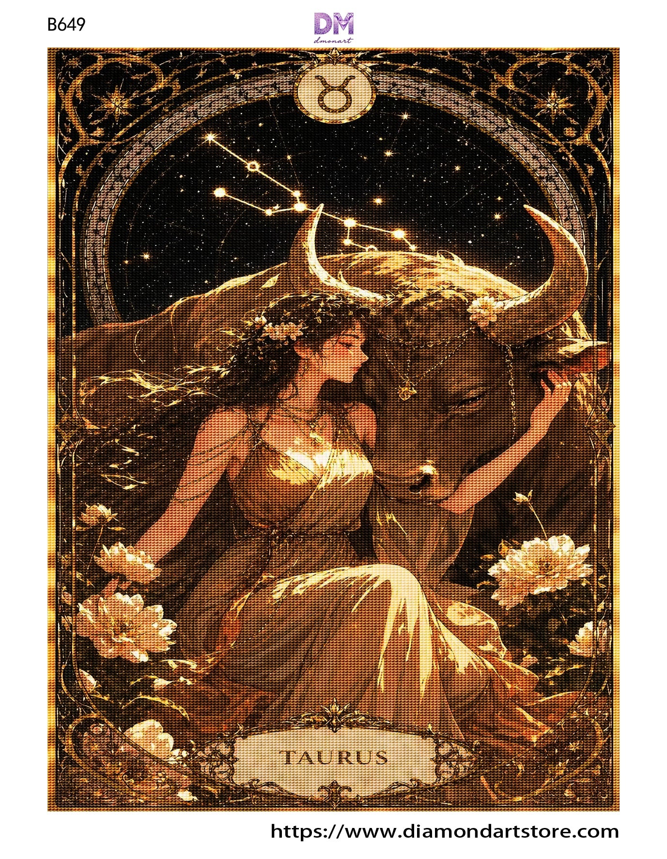 12 Zodiac Art Nouveau Diamond Painting Kits – Celestial Goddess Astrology Wall Art