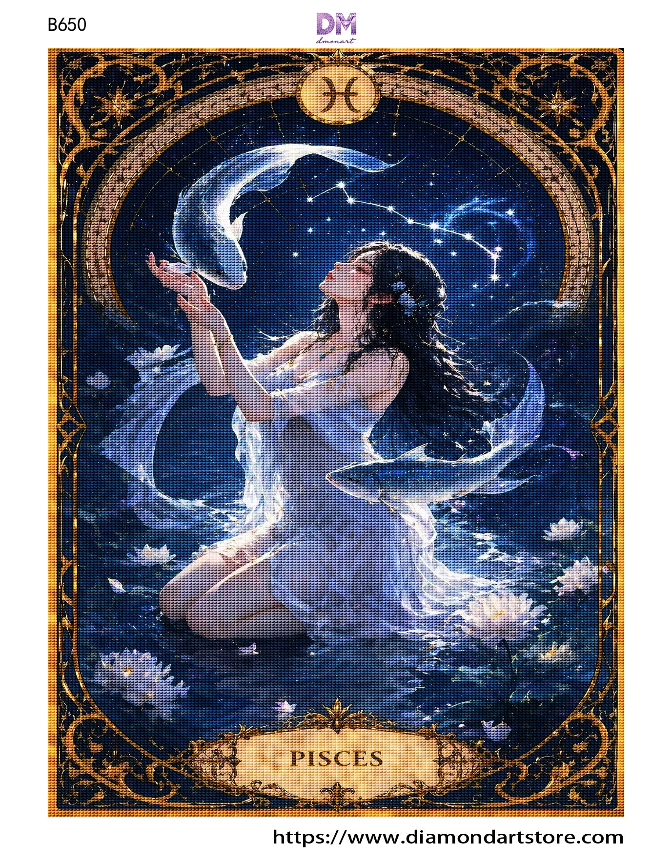 12 Zodiac Art Nouveau Diamond Painting Kits – Celestial Goddess Astrology Wall Art