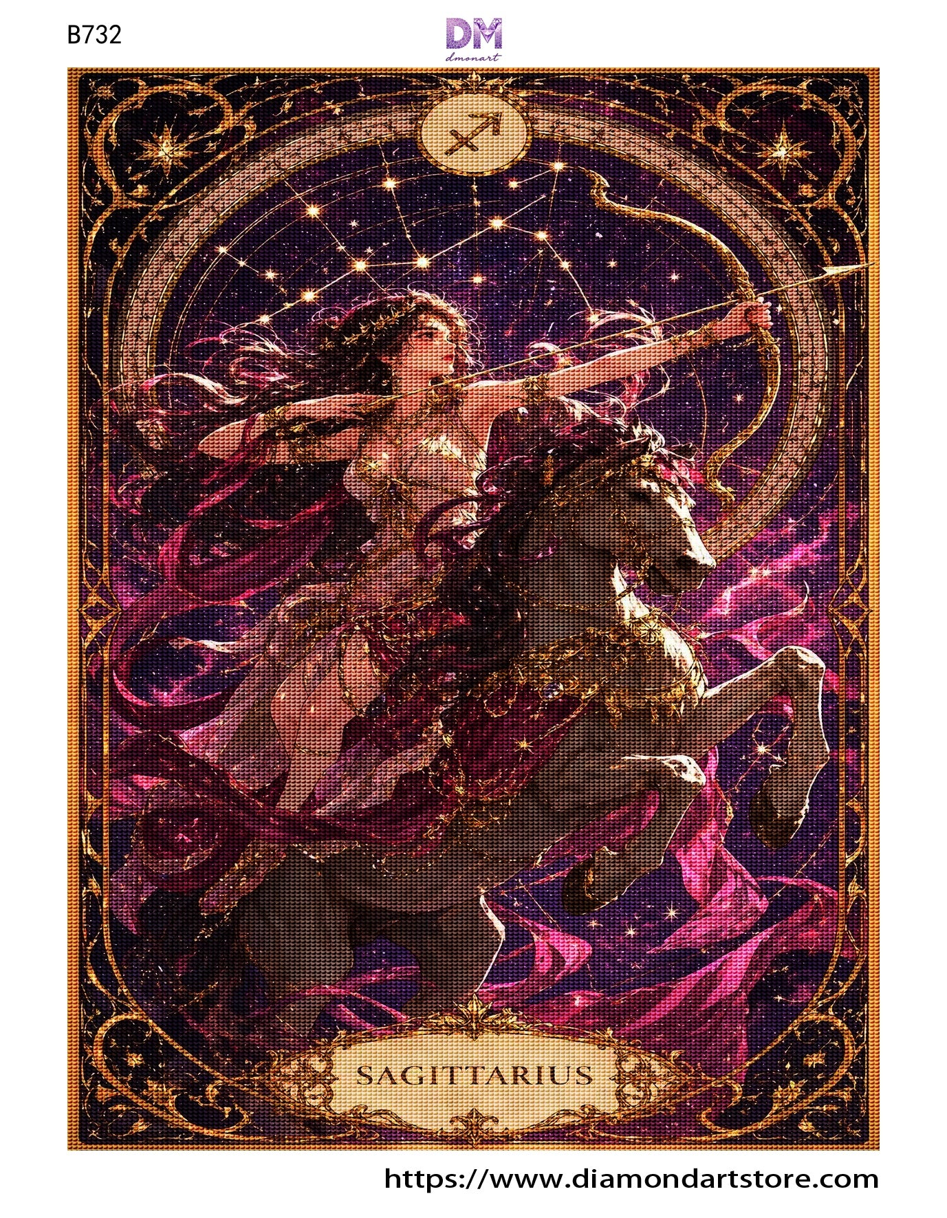 12 Zodiac Art Nouveau Diamond Painting Kits – Celestial Goddess Astrology Wall Art