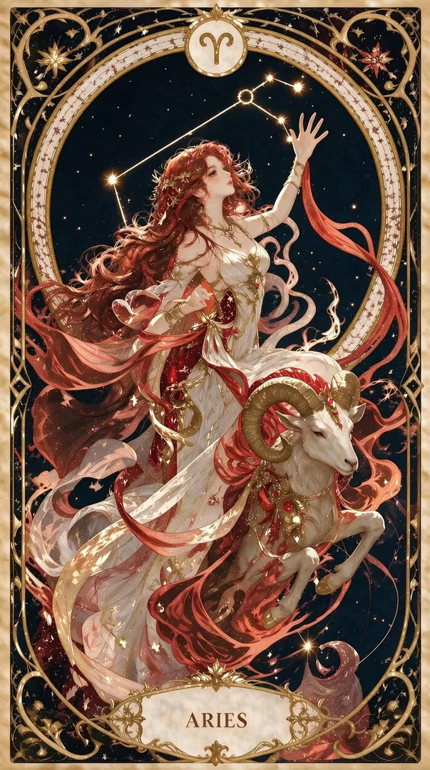 12 Zodiac Art Nouveau Diamond Painting Kits – Celestial Goddess Astrology Wall Art