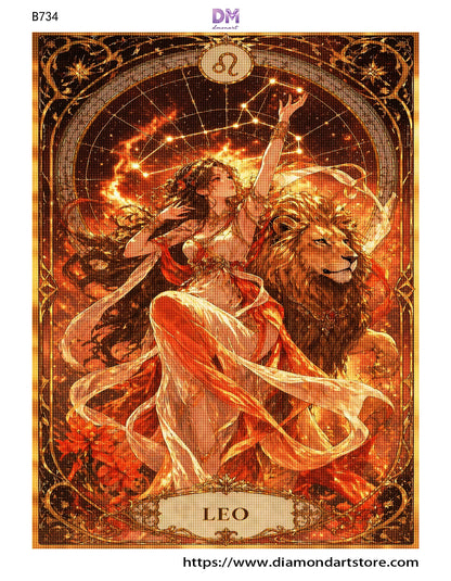 12 Zodiac Art Nouveau Diamond Painting Kits – Celestial Goddess Astrology Wall Art
