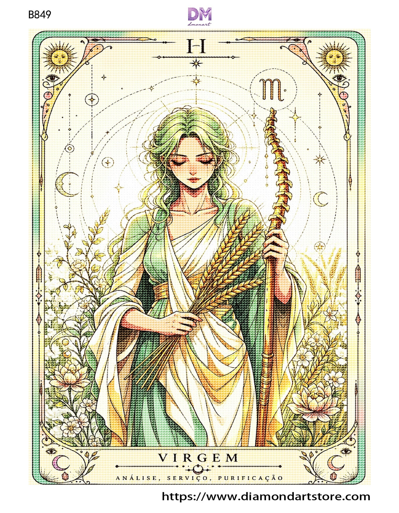 Mystic Zodiac Diamond Painting Collection – 12 Celestial Tarot DIY Art Kits