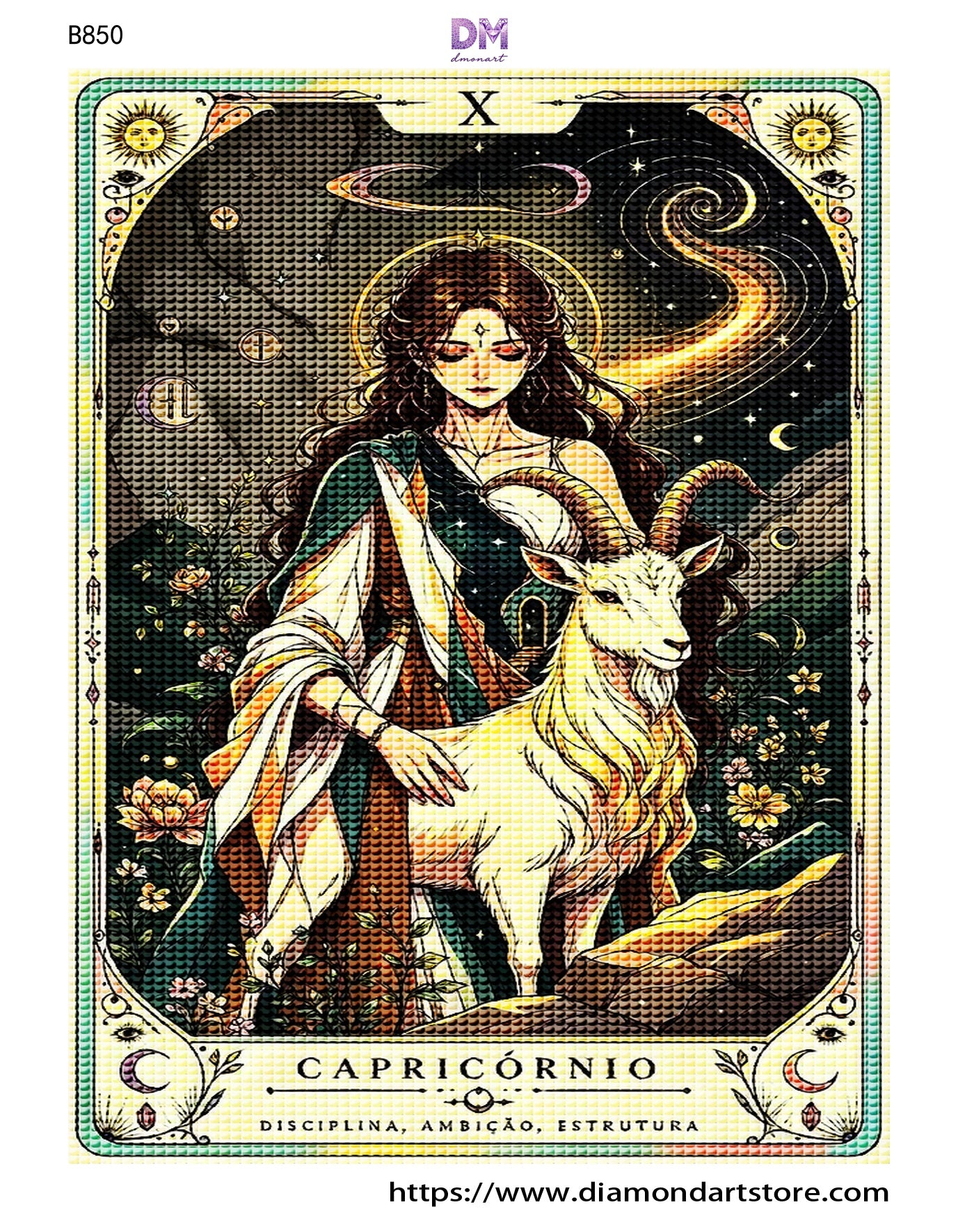 Mystic Zodiac Diamond Painting Collection – 12 Celestial Tarot DIY Art Kits