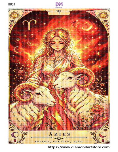 Mystic Zodiac Diamond Painting Collection – 12 Celestial Tarot DIY Art Kits
