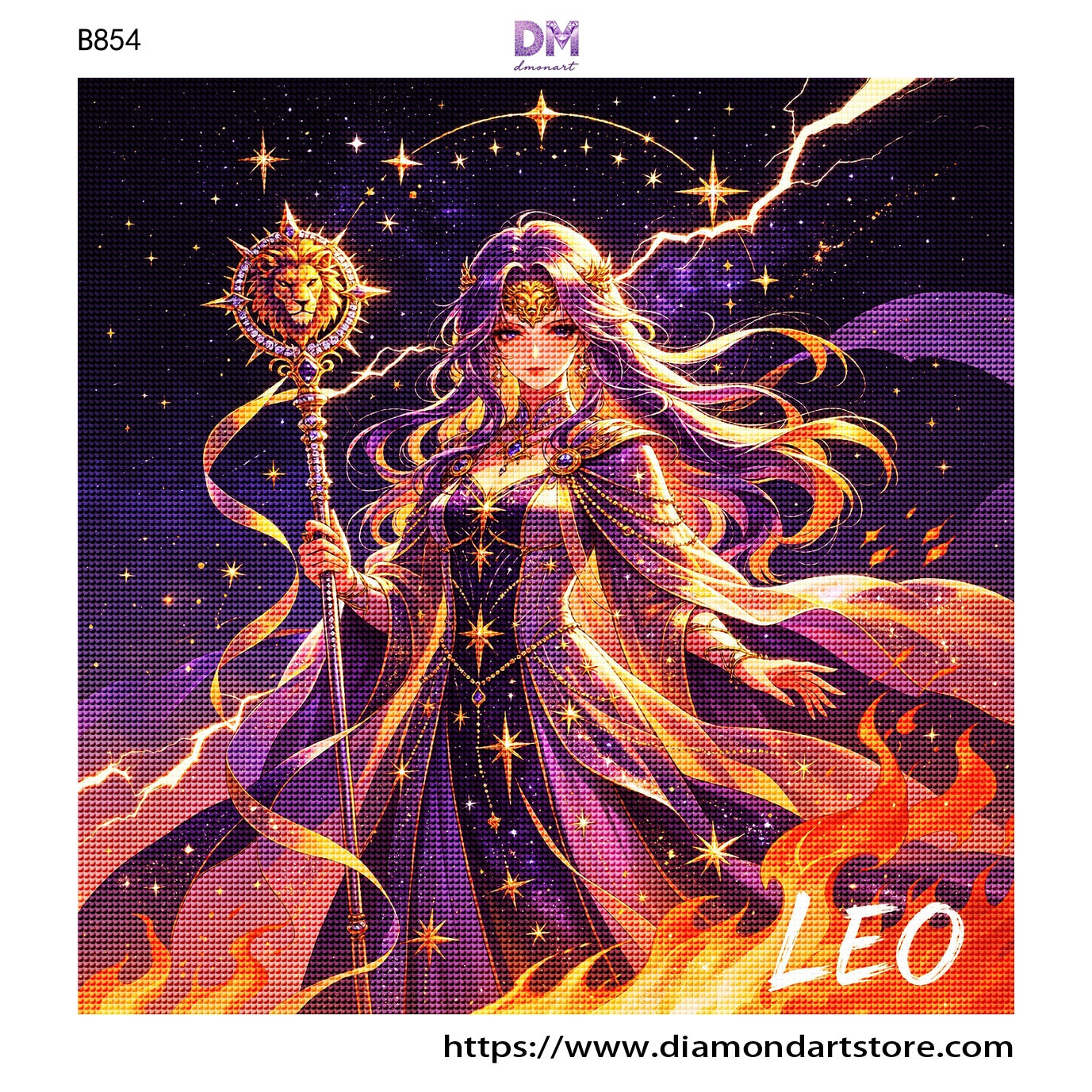 12 Zodiac Celestial Goddess Diamond Painting Kits – Fantasy Astrology DIY Wall Art