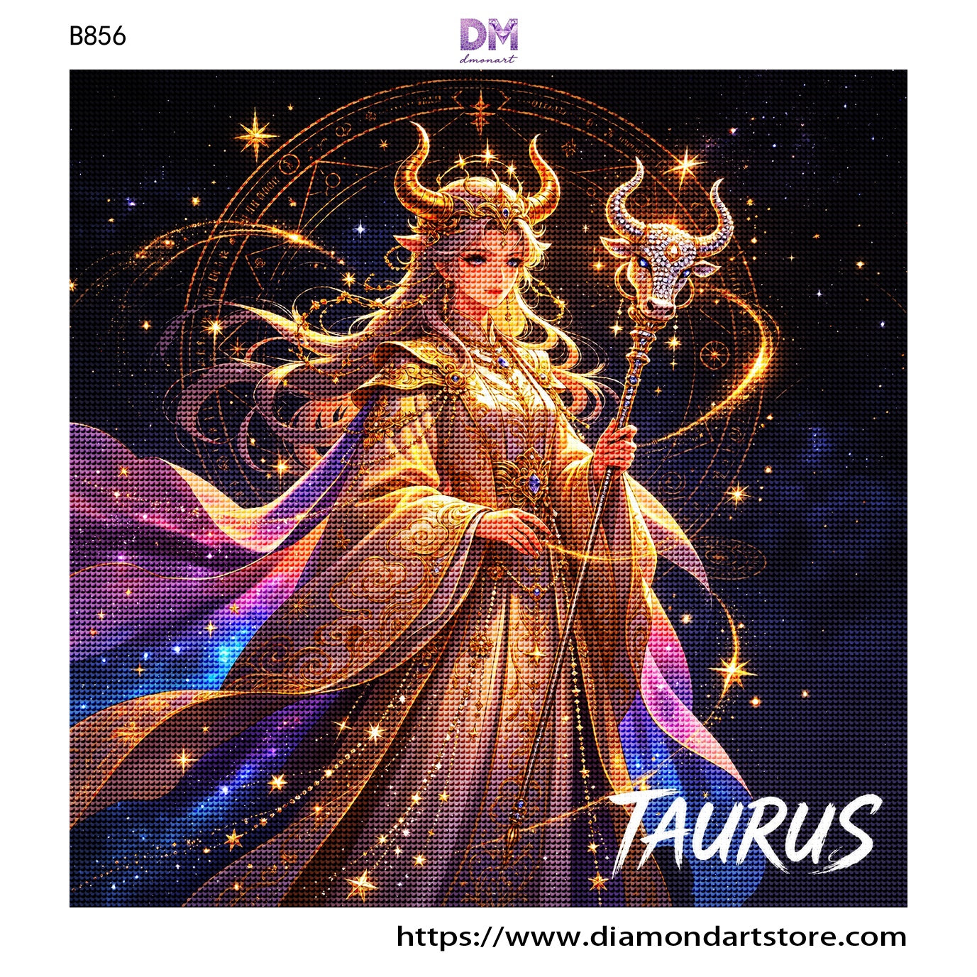12 Zodiac Celestial Goddess Diamond Painting Kits – Fantasy Astrology DIY Wall Art