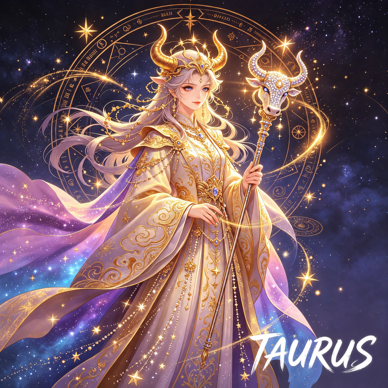 12 Zodiac Celestial Goddess Diamond Painting Kits – Fantasy Astrology DIY Wall Art