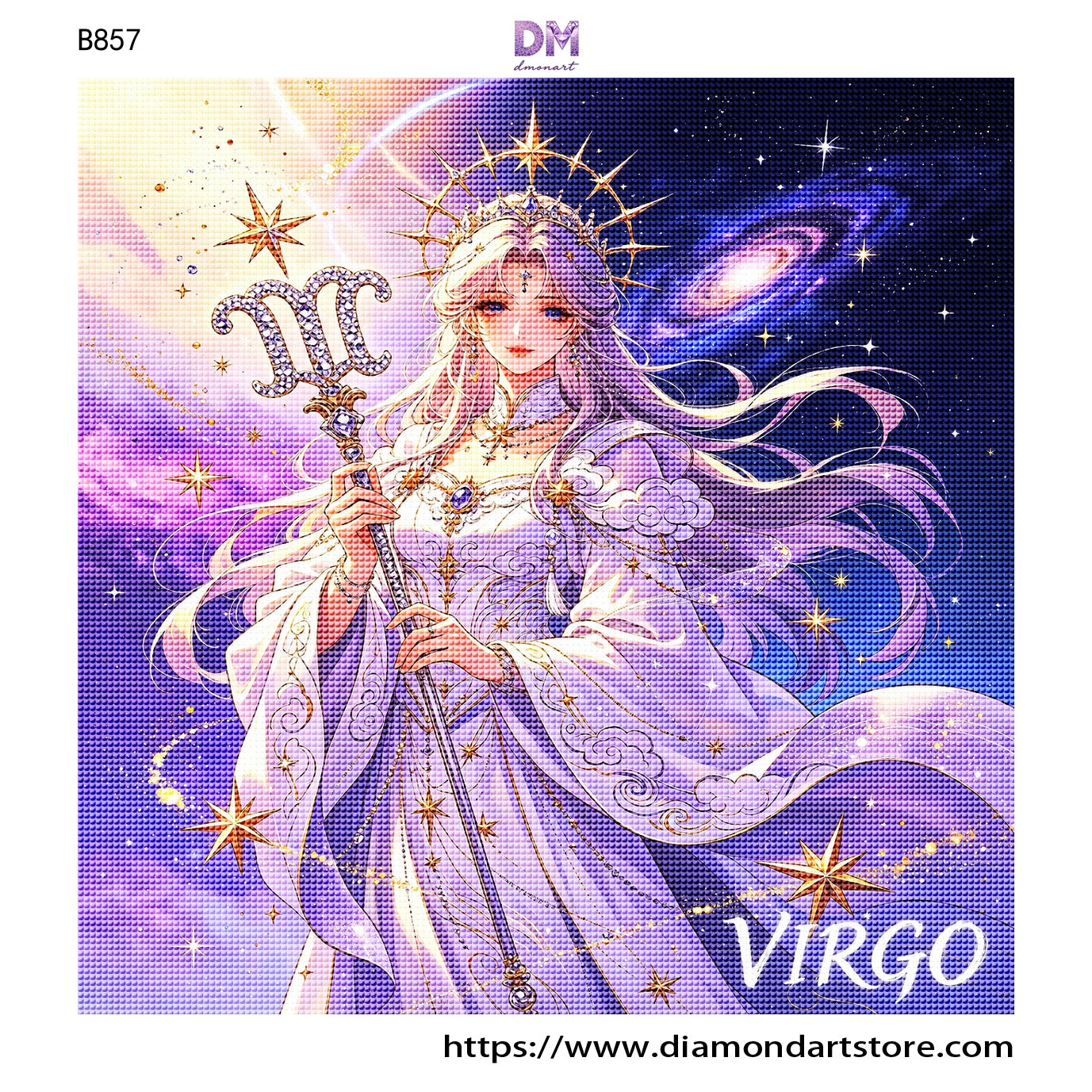 12 Zodiac Celestial Goddess Diamond Painting Kits – Fantasy Astrology DIY Wall Art
