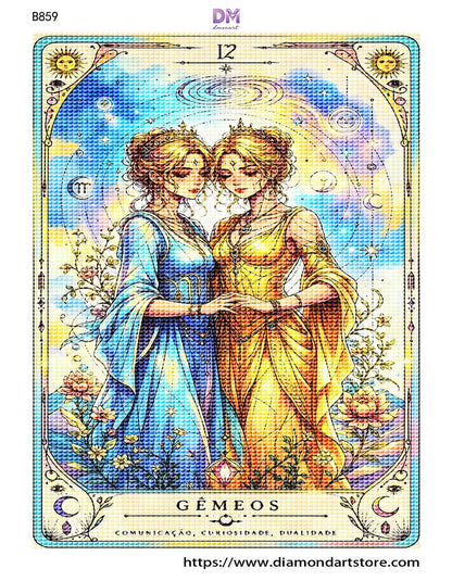 Mystic Zodiac Diamond Painting Collection – 12 Celestial Tarot DIY Art Kits