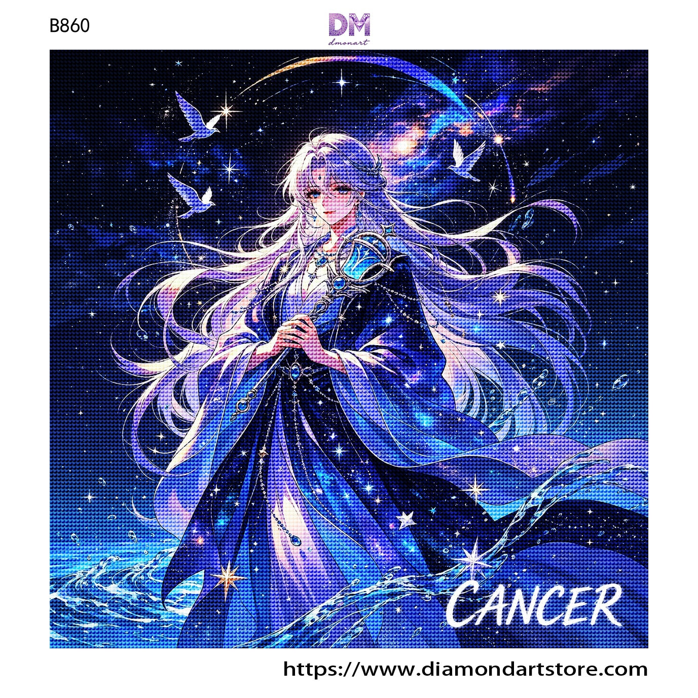12 Zodiac Celestial Goddess Diamond Painting Kits – Fantasy Astrology DIY Wall Art