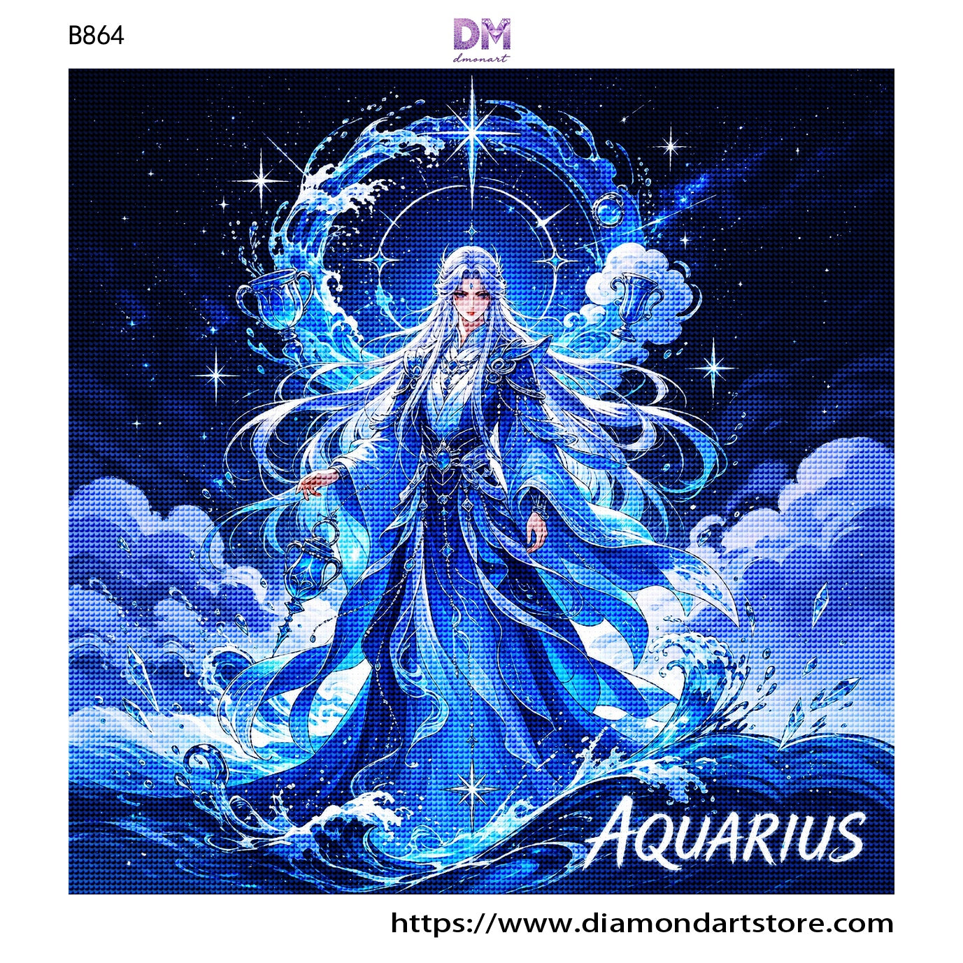 12 Zodiac Celestial Goddess Diamond Painting Kits – Fantasy Astrology DIY Wall Art