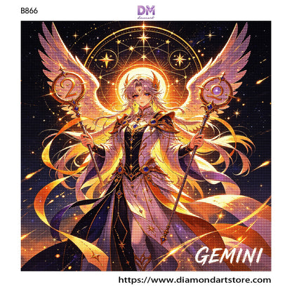 12 Zodiac Celestial Goddess Diamond Painting Kits – Fantasy Astrology DIY Wall Art