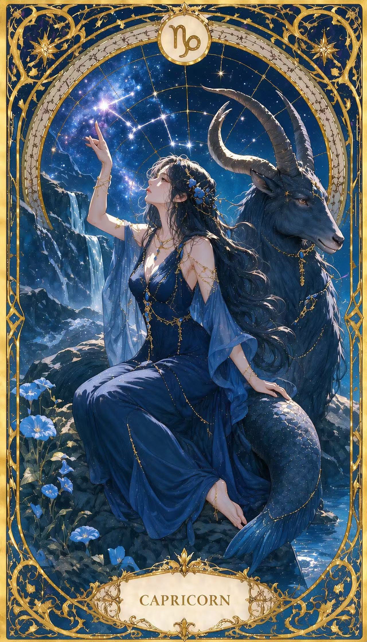 12 Zodiac Art Nouveau Diamond Painting Kits – Celestial Goddess Astrology Wall Art