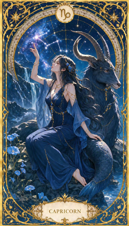 12 Zodiac Art Nouveau Diamond Painting Kits – Celestial Goddess Astrology Wall Art