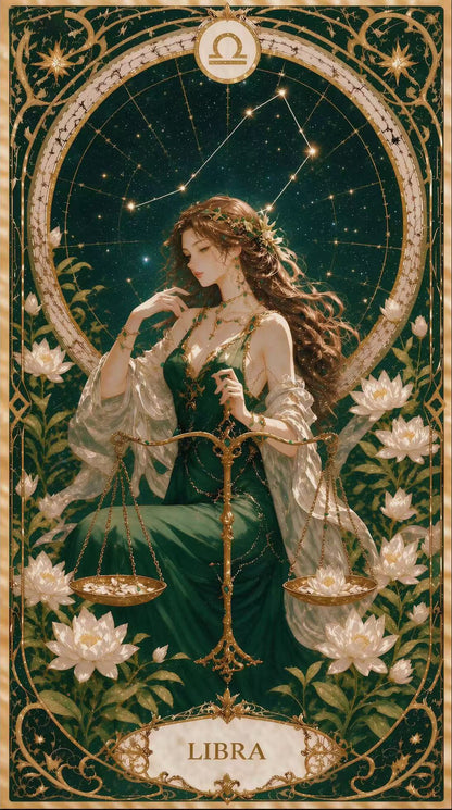 12 Zodiac Art Nouveau Diamond Painting Kits – Celestial Goddess Astrology Wall Art