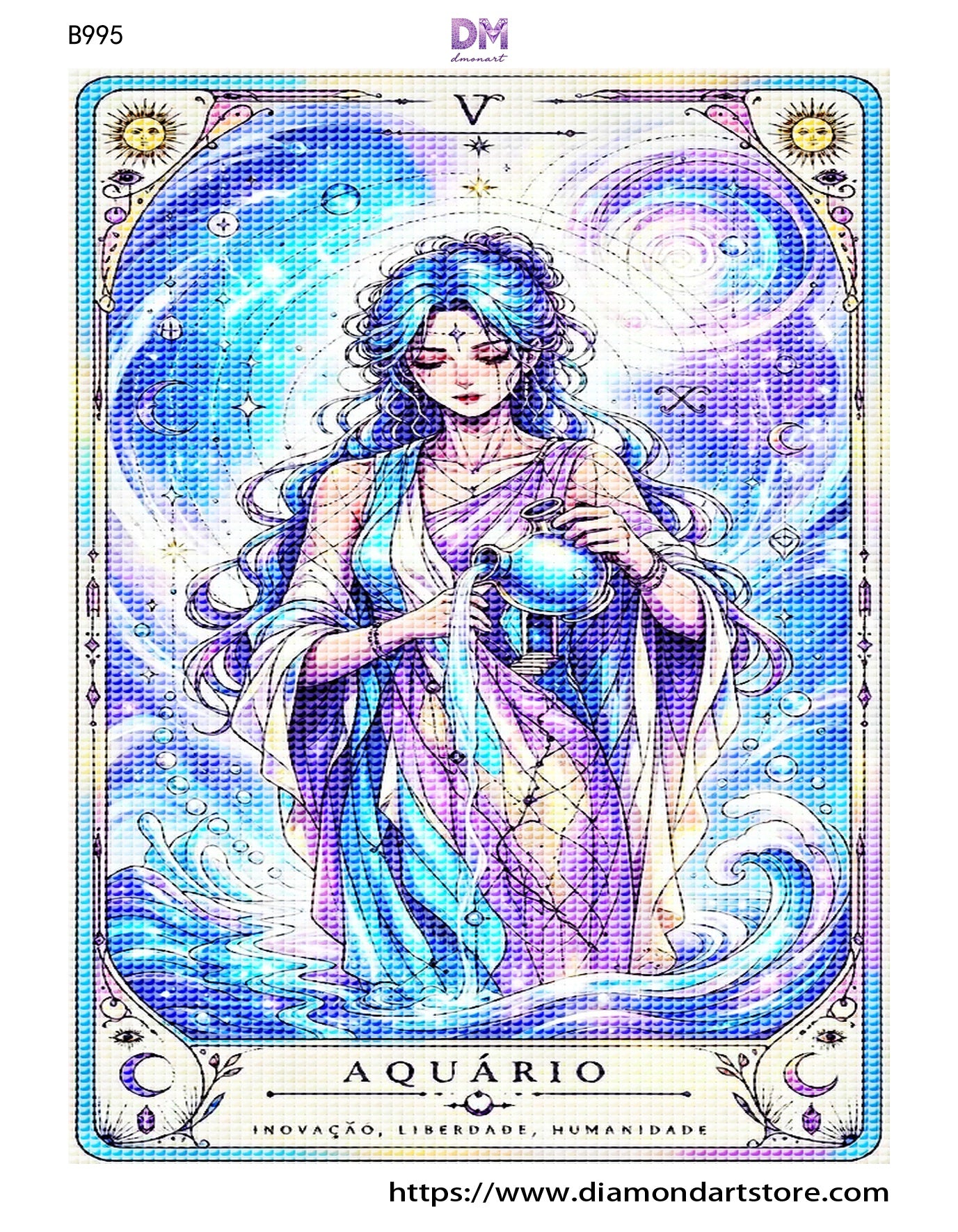 Mystic Zodiac Diamond Painting Collection – 12 Celestial Tarot DIY Art Kits