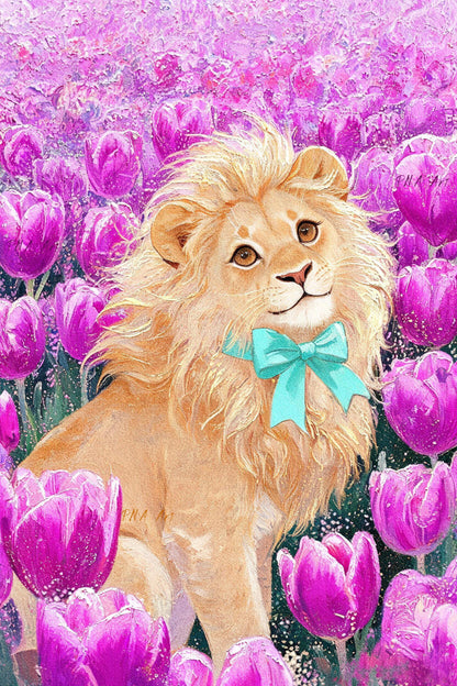 Cute Lion Diamond Painting Kit