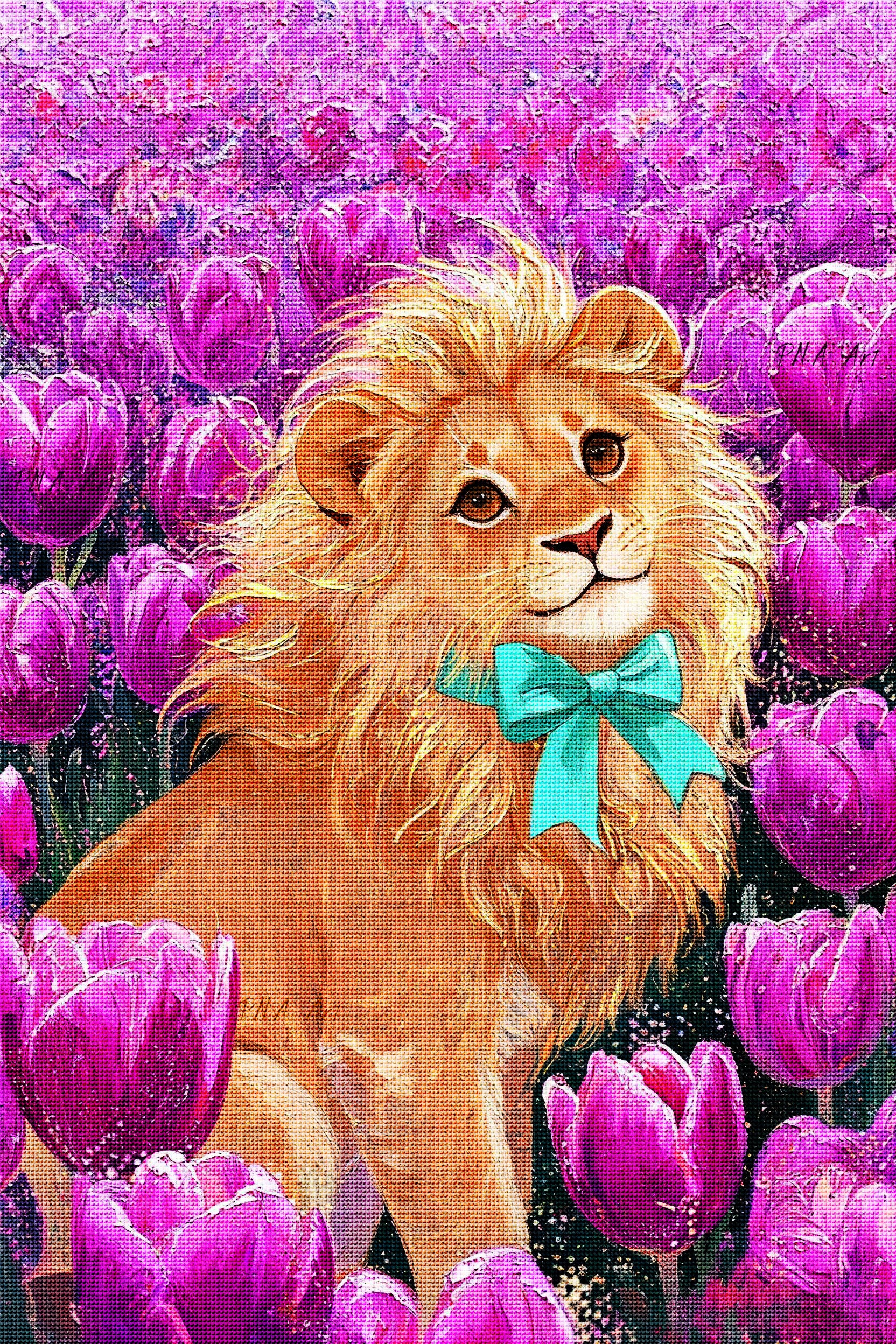 Cute Lion Diamond Painting Kit