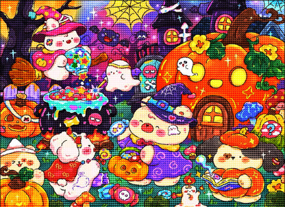 Cute Halloween Diamond Painting Kit-11.8" x 15.7"